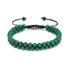Uniqal Perlenarmband Malachit 6mm zweireihig – grünes Edelsteinarmband mit verstellbarem Makramee-Verschluss
